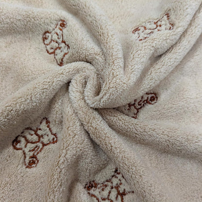 Bath Towels White Star Moon Embroidery Patterns Towels of 3 Luxury Soft Velvet Bath Towels Set for Bathroom Gym Bath Sheets（1Bath Towel+2 Hand Towels）