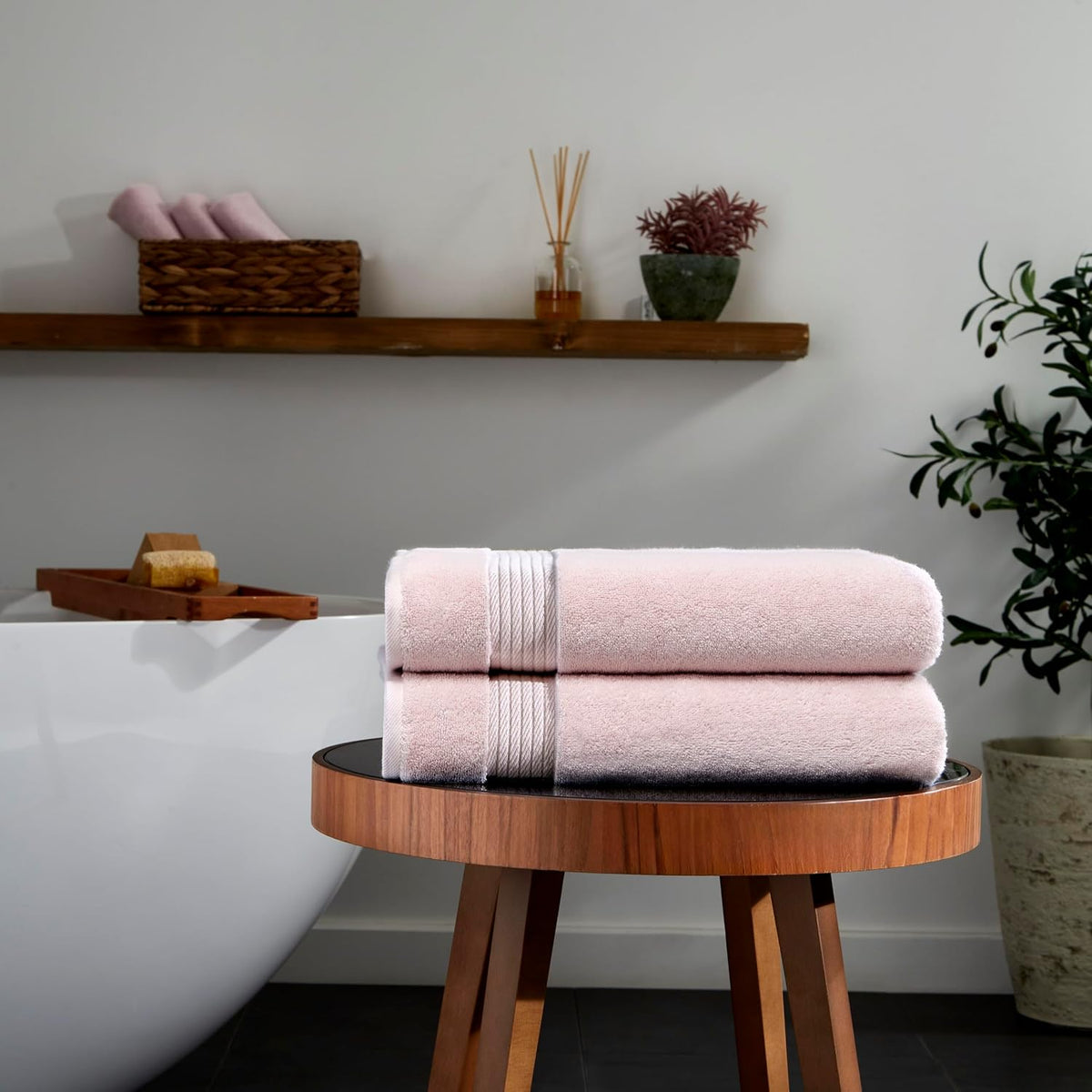 2-Piece Bath Towels, 30x60 550GSM– 30x60 Inches, 100% Turkish Cotton, Luxury Quick Dry, Extra Large, Fade-Resistant, Eco-Friendly, Spa Towel, Cotton Towel (Brick Red)