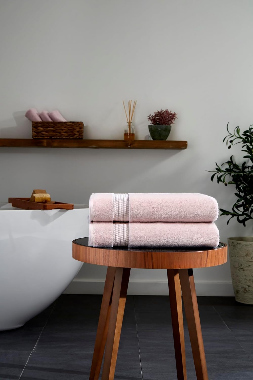 2-Piece Bath Towels, 30x60 550GSM– 30x60 Inches, 100% Turkish Cotton, Luxury Quick Dry, Extra Large, Fade-Resistant, Eco-Friendly, Spa Towel, Cotton Towel (Brick Red)