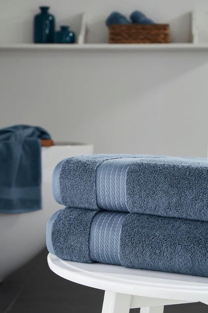 2-Piece Bath Towels, 30x60 550GSM– 30x60 Inches, 100% Turkish Cotton, Luxury Quick Dry, Extra Large, Fade-Resistant, Eco-Friendly, Spa Towel, Cotton Towel (Brick Red)