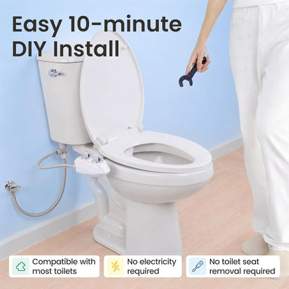 NEO 185 PLUS - Patented Bidet Attachment for Toilet, White