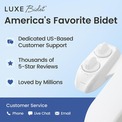 NEO 185 PLUS - Patented Bidet Attachment for Toilet, White