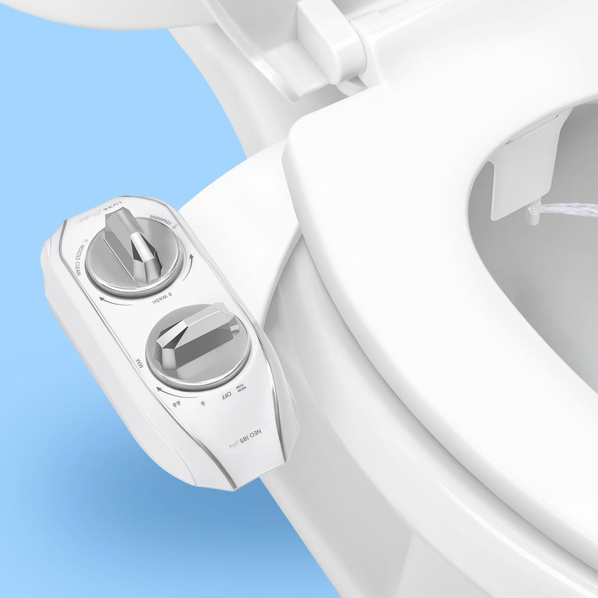 NEO 185 PLUS - Patented Bidet Attachment for Toilet, White