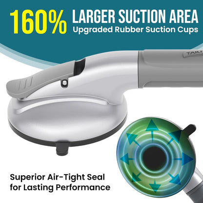 Shower Grab Bars,Suction Shower Handles,Upgraded,330lbs,Silver