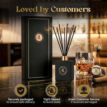 Black Reed Diffusers for Home | Premium Fragrance Diffuser | Reed Diffuser Sticks in Oil Set with Cashmere Vanilla Scent | Smell Good Stuff | Long-Lasting Oil for Bathroom & Office (5 oz)