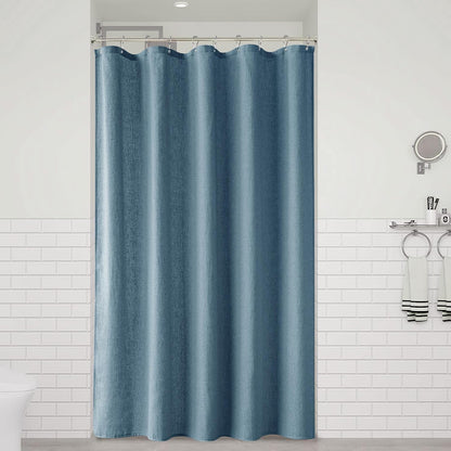 Linen Shower Curtain 72 Inch Long for Bathroom Beige 1 Panel - Colors A