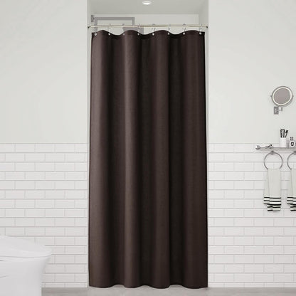 Linen Shower Curtain 72 Inch Long for Bathroom Beige 1 Panel - Colors A