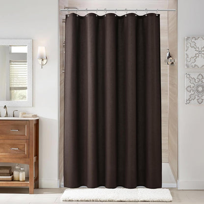 Linen Shower Curtain 72 Inch Long for Bathroom Beige 1 Panel - Colors A