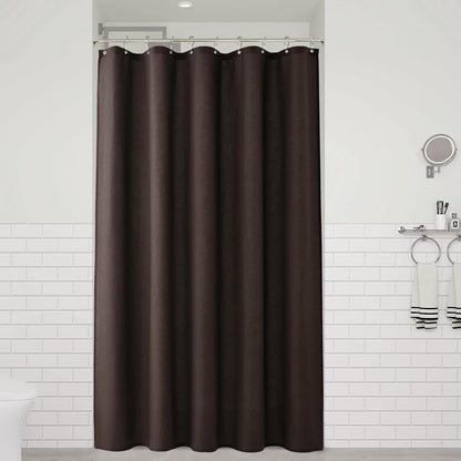 Linen Shower Curtain 72 Inch Long for Bathroom Beige 1 Panel - Colors A