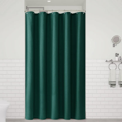 Linen Shower Curtain 72 Inch Long for Bathroom Beige 1 Panel - Colors A