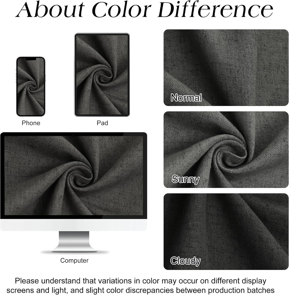 Linen Shower Curtain 72 Inch Long for Bathroom Beige 1 Panel - Colors A