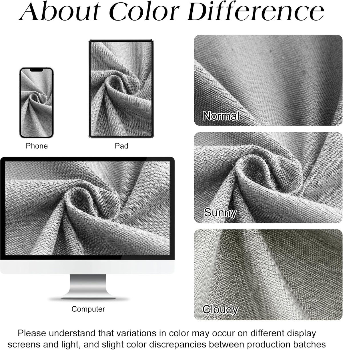 Linen Shower Curtain 72 Inch Long for Bathroom Beige 1 Panel - Colors A