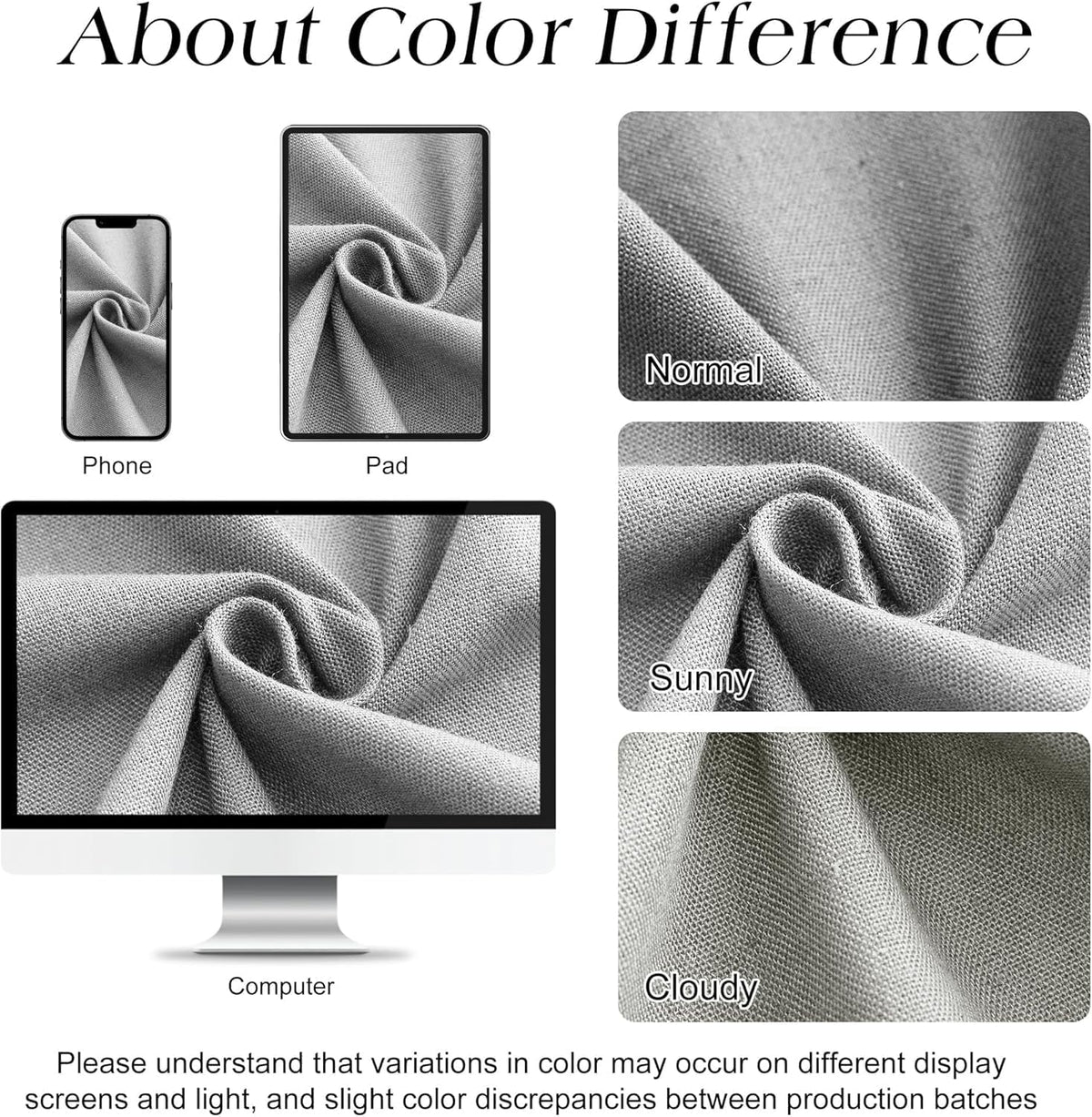 Linen Shower Curtain 72 Inch Long for Bathroom Beige 1 Panel - Colors A