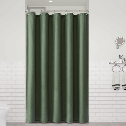 Linen Shower Curtain 72 Inch Long for Bathroom Beige 1 Panel - Colors A