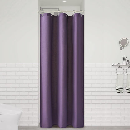 Linen Shower Curtain 72 Inch Long for Bathroom Beige 1 Panel - Colors A