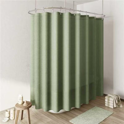 Linen Shower Curtain 72 Inch Long for Bathroom Beige 1 Panel - Colors A