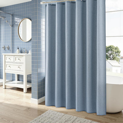 Linen Shower Curtain 72 Inch Long for Bathroom Beige 1 Panel - Colors A