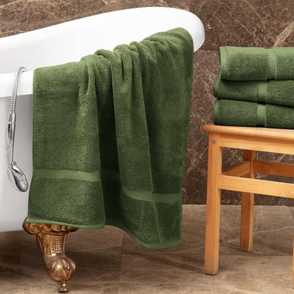 4-Piece Bath Towel Set, 100% Premium Cotton Turkish Towels, 27x54 Luxury Towel Super Soft and Absorbent, Perfect Use for Bathroom, Shower Towels - Dark Gray