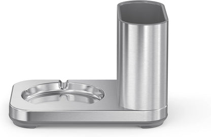 Liquid Sensor Pump with Caddy, 14 oz Automatic Soap Dispenser for Kitchen Sink, Motion Sensor, Variable Dispense, Battery Powered, Integrated Sponge Holder, Brushed Stainless Steel