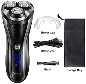 Electric Shaver Rotary Razor Men Cordless Beard Trimmer Pop-Trimmer Waterproof