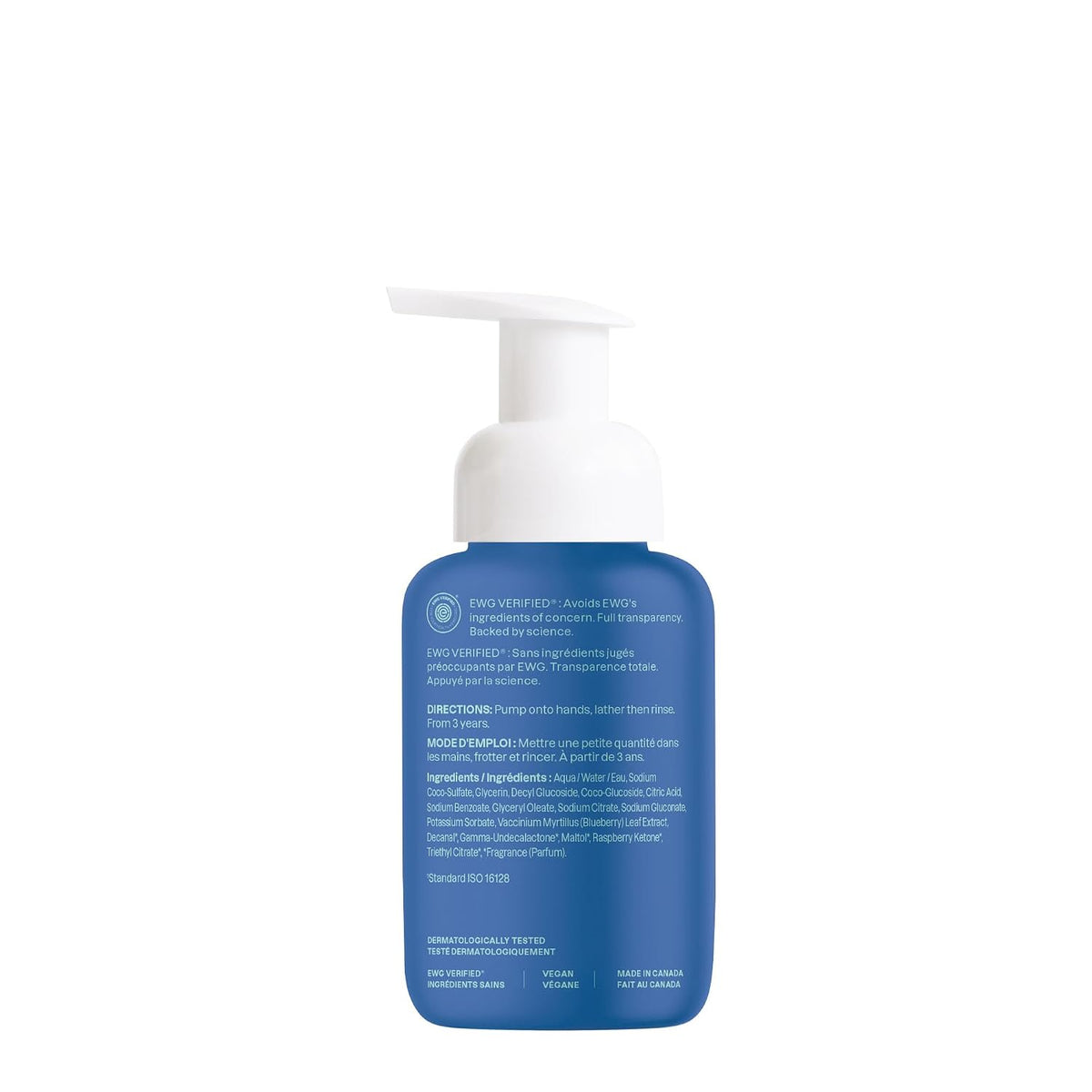 Foaming Hand Soap for Kids, EWG Verified, Dermatologically Tested, Plant- and Mineral-Based Ingredients, Vegan, Blueberry, 10 Fl Oz