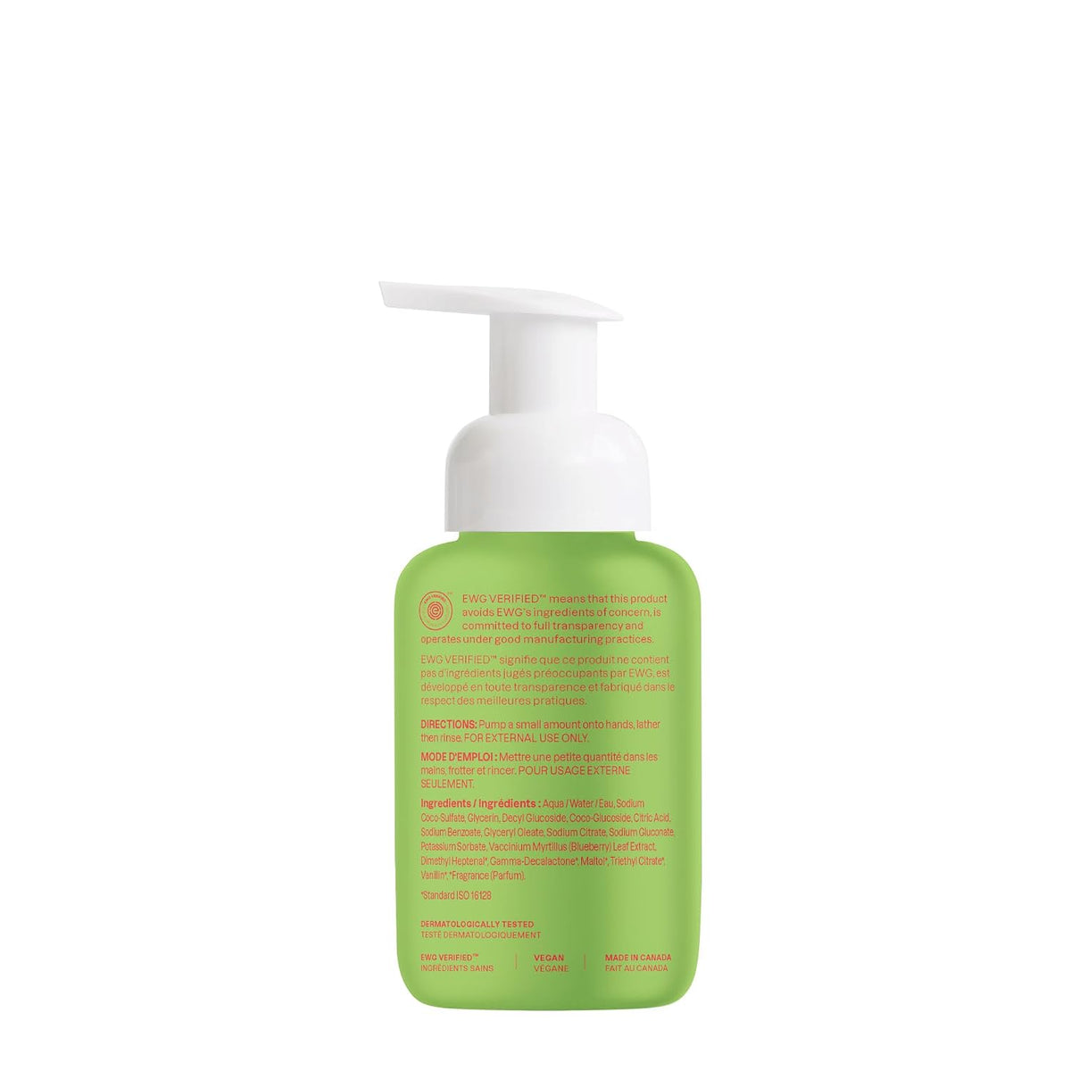Foaming Hand Soap for Kids, EWG Verified, Dermatologically Tested, Plant- and Mineral-Based Ingredients, Vegan, Blueberry, 10 Fl Oz