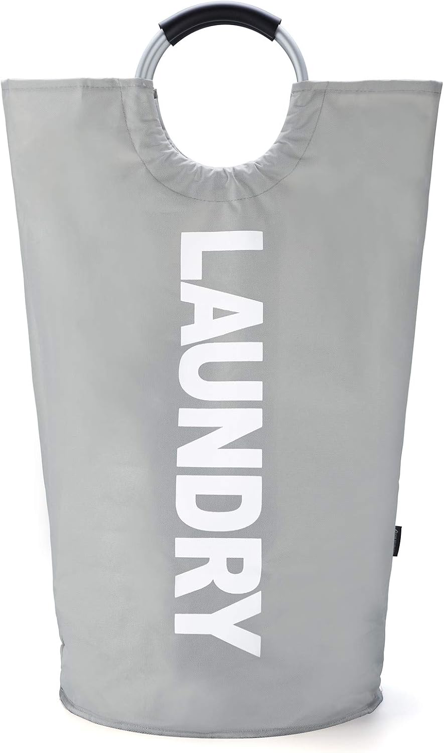 Tall Laundry Basket 90L, Large Hamper, Freestanding Laundry Bag | Collapsible waterproof Oxford laundry bag for dorm, laundromat and travel, 13 Colors, Foldable Laundry Bag, Padded Handles