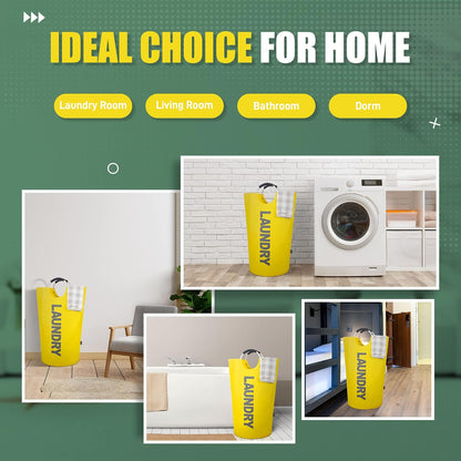 Tall Laundry Basket 90L, Large Hamper, Freestanding Laundry Bag | Collapsible waterproof Oxford laundry bag for dorm, laundromat and travel, 13 Colors, Foldable Laundry Bag, Padded Handles