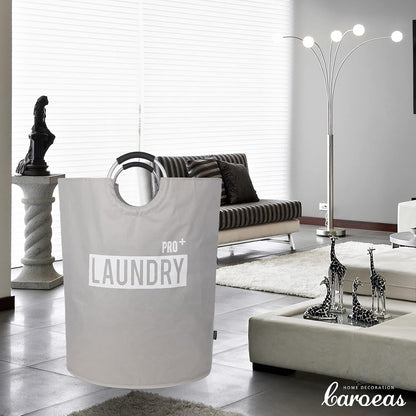 Tall Laundry Basket 90L, Large Hamper, Freestanding Laundry Bag | Collapsible waterproof Oxford laundry bag for dorm, laundromat and travel, 13 Colors, Foldable Laundry Bag, Padded Handles
