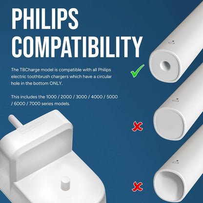 Philips 1000–7000 Series Wireless Electric Toothbrush Charger IPX7 Seal