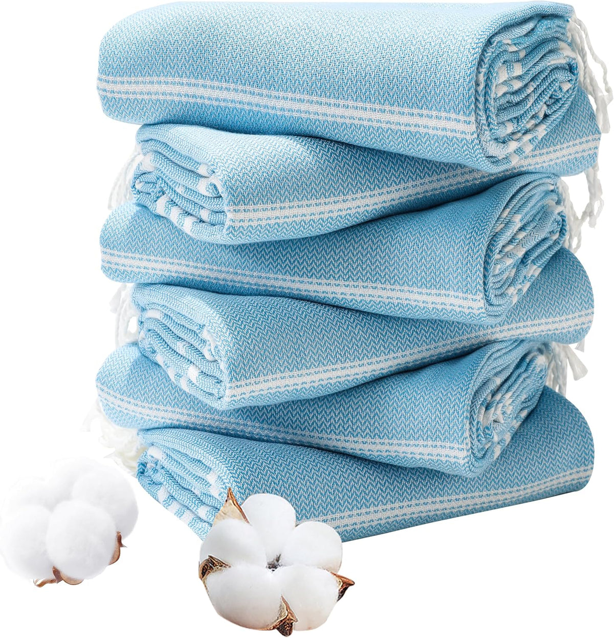 6 Packs Oversized Stripe Turkish Beach Towel 74"x38" Thin Quick Dry Sand Free Pool Bath Swim Towels Extra Large XL Clearance Blanket Adult Travel Vacation Essentials Accessories