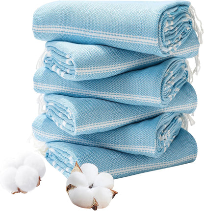 6 Packs Oversized Stripe Turkish Beach Towel 74"x38" Thin Quick Dry Sand Free Pool Bath Swim Towels Extra Large XL Clearance Blanket Adult Travel Vacation Essentials Accessories