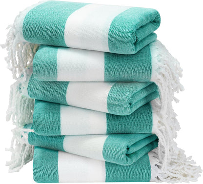 6 Packs Oversized Stripe Turkish Beach Towel 74"x38" Thin Quick Dry Sand Free Pool Bath Swim Towels Extra Large XL Clearance Blanket Adult Travel Vacation Essentials Accessories
