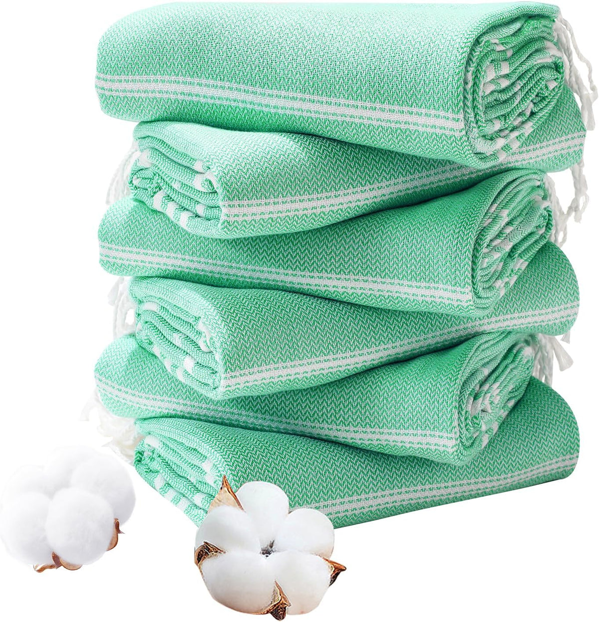 6 Packs Oversized Stripe Turkish Beach Towel 74"x38" Thin Quick Dry Sand Free Pool Bath Swim Towels Extra Large XL Clearance Blanket Adult Travel Vacation Essentials Accessories