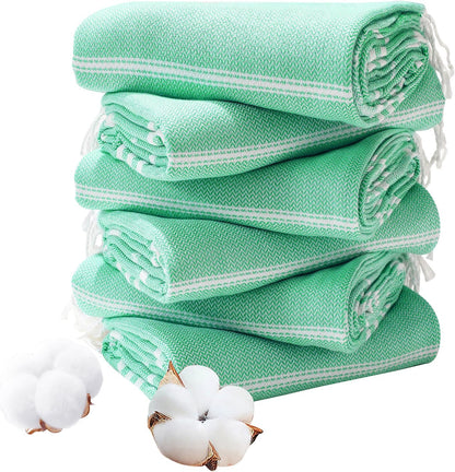 6 Packs Oversized Stripe Turkish Beach Towel 74"x38" Thin Quick Dry Sand Free Pool Bath Swim Towels Extra Large XL Clearance Blanket Adult Travel Vacation Essentials Accessories