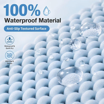 Waterproof Spa Bathtub Pillow with Suction Cups Ergonomic Memory Foam Bath Cushion for Neck and Head Support Non-Slip Soft Bath Pillow for Tub Use
