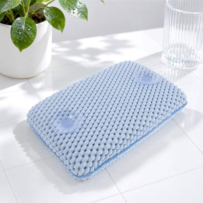Waterproof Spa Bathtub Pillow with Suction Cups Ergonomic Memory Foam Bath Cushion for Neck and Head Support Non-Slip Soft Bath Pillow for Tub Use