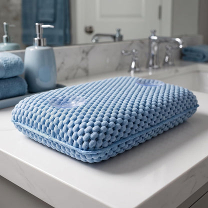 Waterproof Spa Bathtub Pillow with Suction Cups Ergonomic Memory Foam Bath Cushion for Neck and Head Support Non-Slip Soft Bath Pillow for Tub Use