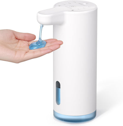 Automatic Soap Dispenser Touchless(Upgrade Auto & Manual Dual Modes),Quiet Design, Adjustable Volume, IPX7, Rechargeable, Thick & Thin Dish/Hand Soap Compatible for Bathroom & Kitchen