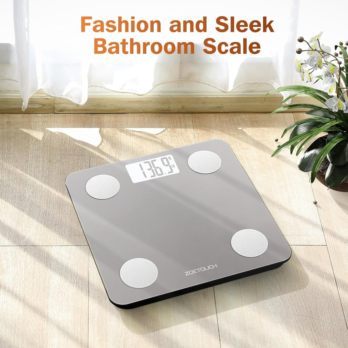 Smart Bathroom Scale for Body Weight and Fat, BMI, Digital