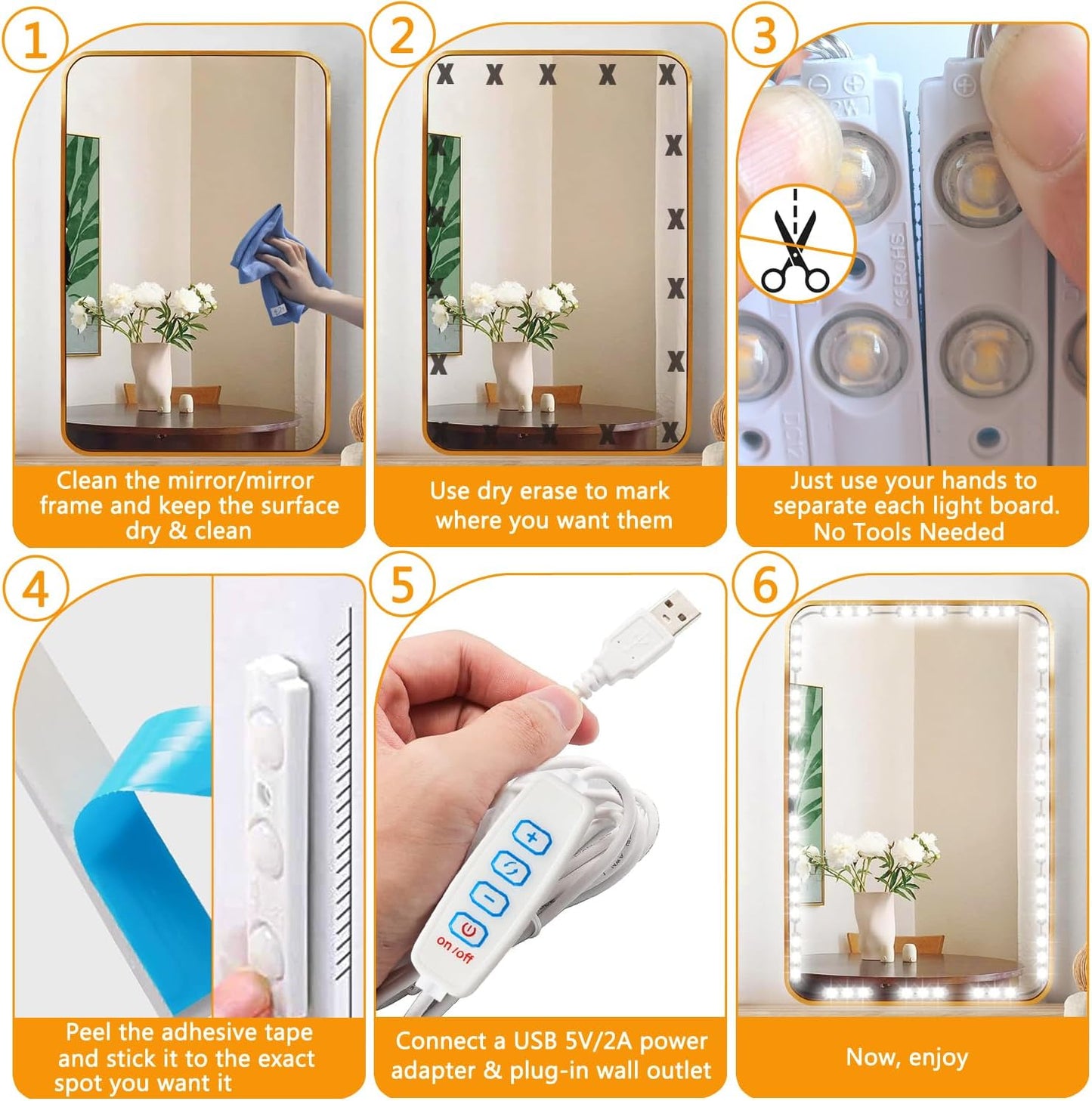 Vanity Lights for Mirror,LED Makeup Light Strip