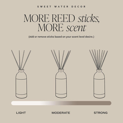Salt and Sea Reed Diffuser - Sea Salt, Citrus, Musk & Amber Scent - Long-Lasting 4 Month Home Fragrance, Non-Toxic, Aesthetic Home & Bathroom Decor, Made in USA, 3.5 Fl Oz