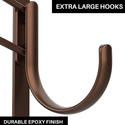 LYNK Professional® Home™ Over the Door Hooks - 9 Hook – Over the Door Coat Rack - Over the Door Hanger - Hanging Towels or Clothes - Bathroom, Bedroom, Laundry Room - Lifetime Ltd. Warranty, Black