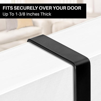 LYNK Professional® Home™ Over the Door Hooks - 9 Hook – Over the Door Coat Rack - Over the Door Hanger - Hanging Towels or Clothes - Bathroom, Bedroom, Laundry Room - Lifetime Ltd. Warranty, Black
