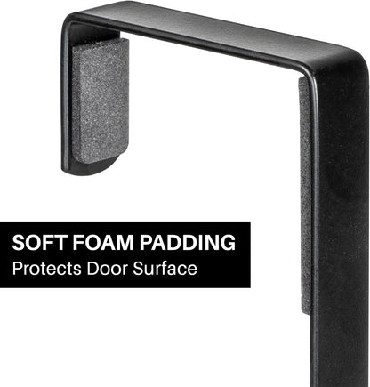 LYNK Professional® Home™ Over the Door Hooks - 9 Hook – Over the Door Coat Rack - Over the Door Hanger - Hanging Towels or Clothes - Bathroom, Bedroom, Laundry Room - Lifetime Ltd. Warranty, Black