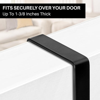 LYNK Professional® Home™ Over the Door Hooks - 9 Hook – Over the Door Coat Rack - Over the Door Hanger - Hanging Towels or Clothes - Bathroom, Bedroom, Laundry Room - Lifetime Ltd. Warranty, Black