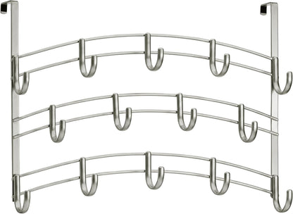 LYNK Professional® Home™ Over the Door Hooks - 9 Hook – Over the Door Coat Rack - Over the Door Hanger - Hanging Towels or Clothes - Bathroom, Bedroom, Laundry Room - Lifetime Ltd. Warranty, Black