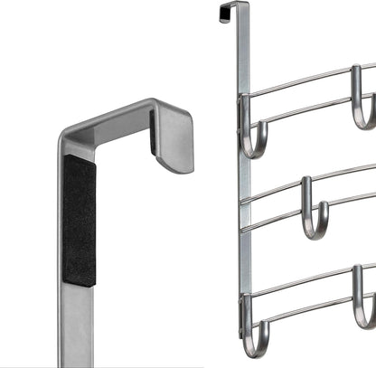 LYNK Professional® Home™ Over the Door Hooks - 9 Hook – Over the Door Coat Rack - Over the Door Hanger - Hanging Towels or Clothes - Bathroom, Bedroom, Laundry Room - Lifetime Ltd. Warranty, Black