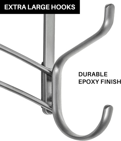 LYNK Professional® Home™ Over the Door Hooks - 9 Hook – Over the Door Coat Rack - Over the Door Hanger - Hanging Towels or Clothes - Bathroom, Bedroom, Laundry Room - Lifetime Ltd. Warranty, Black