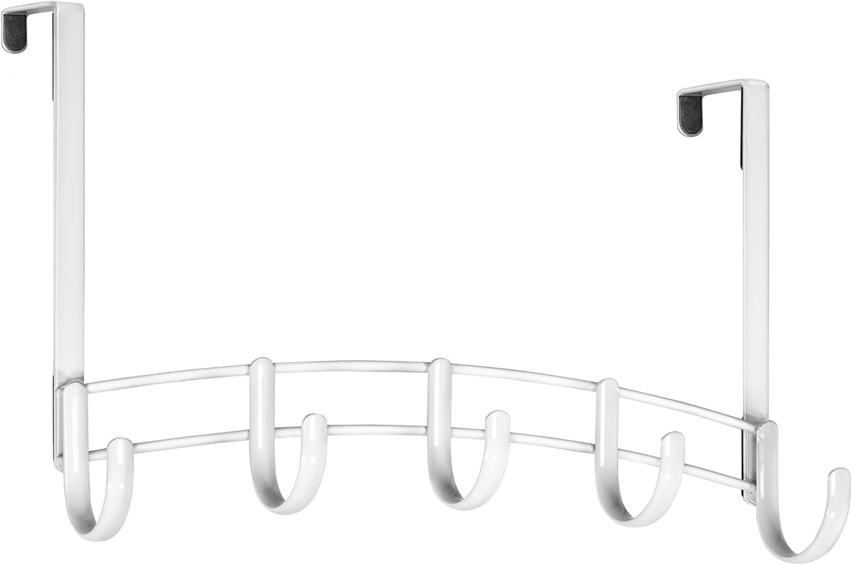 LYNK Professional® Home™ Over the Door Hooks - 9 Hook – Over the Door Coat Rack - Over the Door Hanger - Hanging Towels or Clothes - Bathroom, Bedroom, Laundry Room - Lifetime Ltd. Warranty, Black